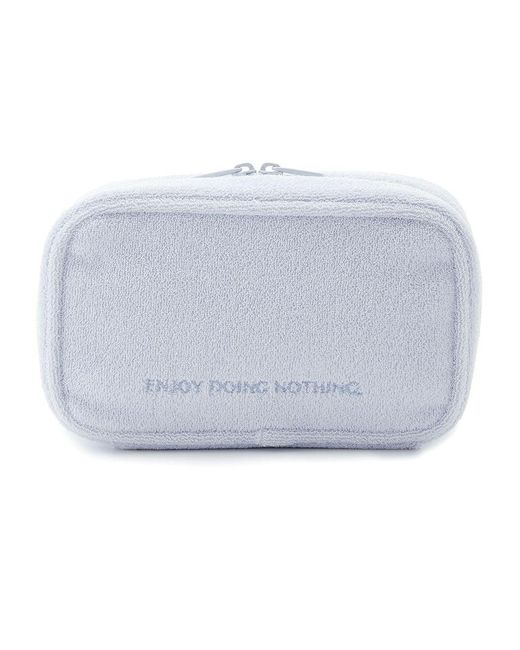 gelato pique Blue Pile Square Terry Cloth Cosmetic Pouch