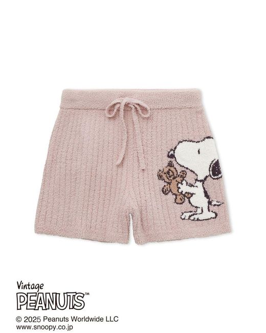 gelato pique Pink [Peanuts] Snoopy×Bear Jacquard Lounge Shorts