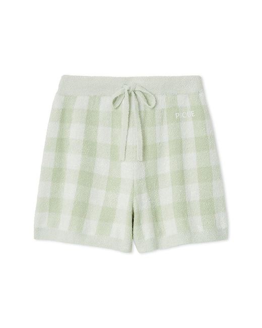 gelato pique Pink Checkered Jacquard Shorts