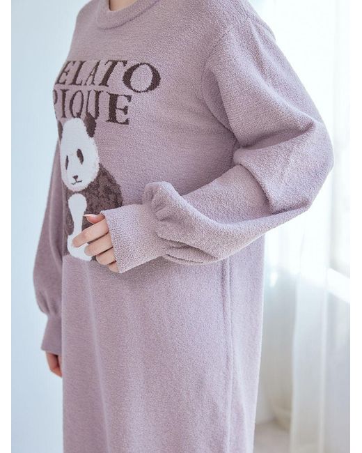 gelato pique Pink Panda Jacquard Lounge Dress