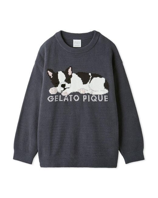 gelato pique Sleeping Dog Pullover Sweater in White | Lyst