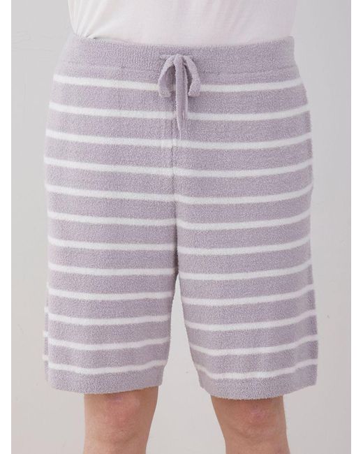 gelato pique Gray Smoothie Striped Pajama Shorts for men