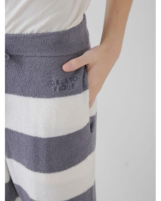 gelato pique Gray Smoothie 2-Border Lounge Pants for men