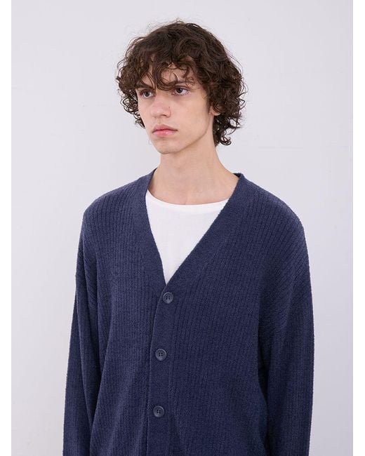 gelato pique Blue Hot Smoothie Ribbed Cardigan for men