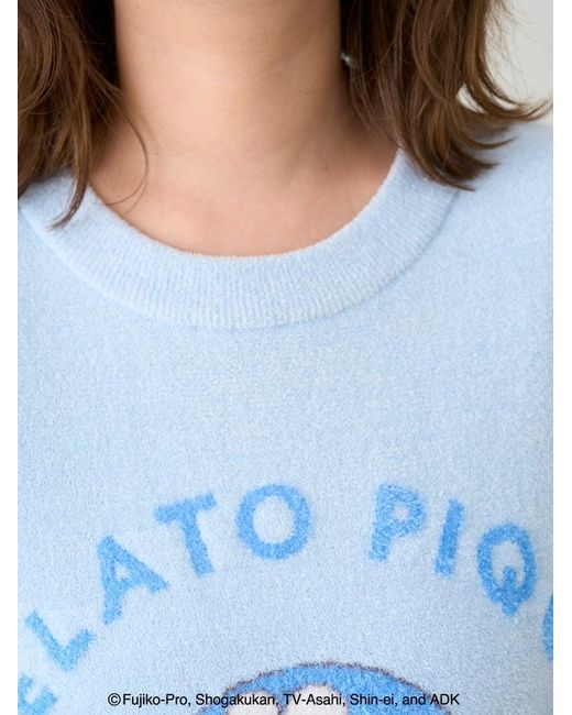 gelato pique White Doraemon Jacquard Pullover & Shorts Set