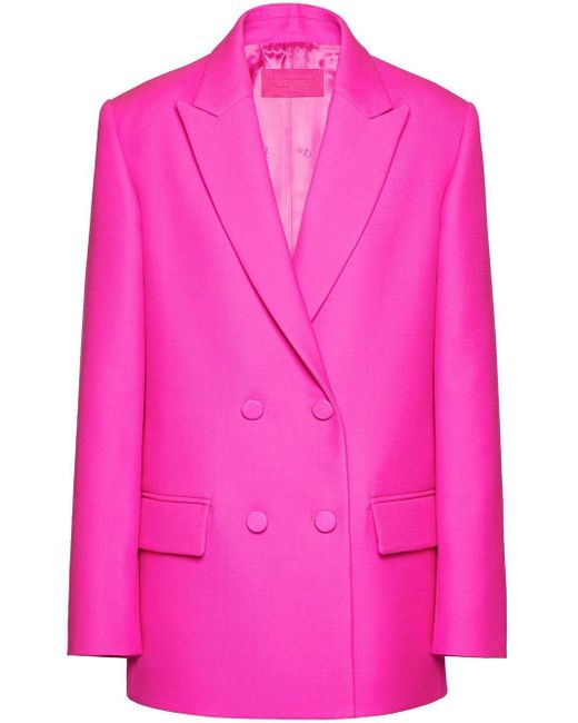 Valentino Crepe Pink Couture Jacket | Lyst