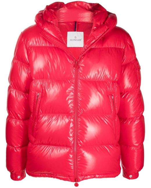 moncler red down jacket