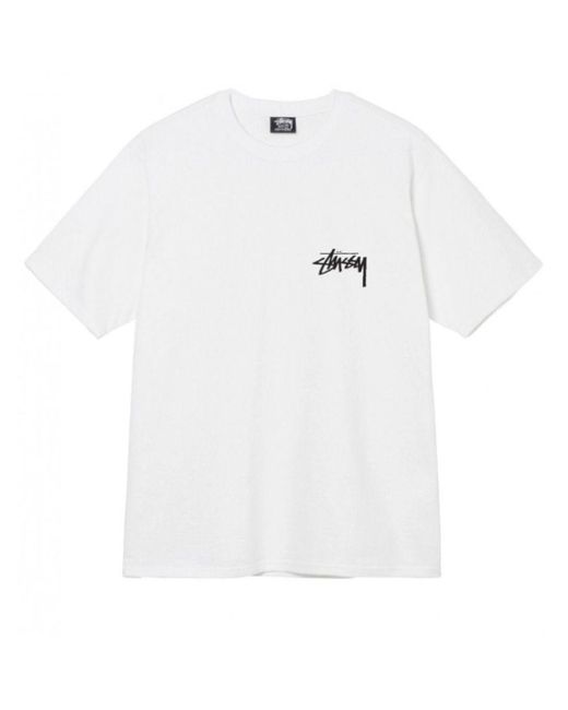 Stussy Graphic And Logo Print White T 