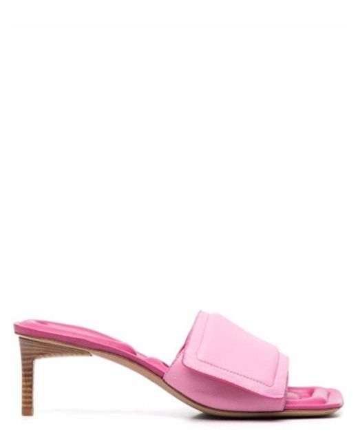 Jacquemus Pink Les Mules Piscine Sandals - Lyst