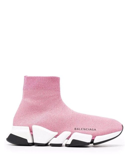 Balenciaga Rubber Speed 2.0 Pink Sneakers - Lyst