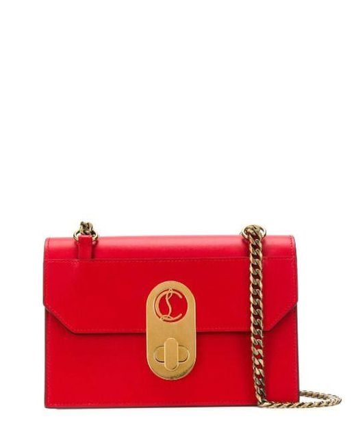Christian Louboutin Elisa Small Leather Shoulder Bag in Red Lyst