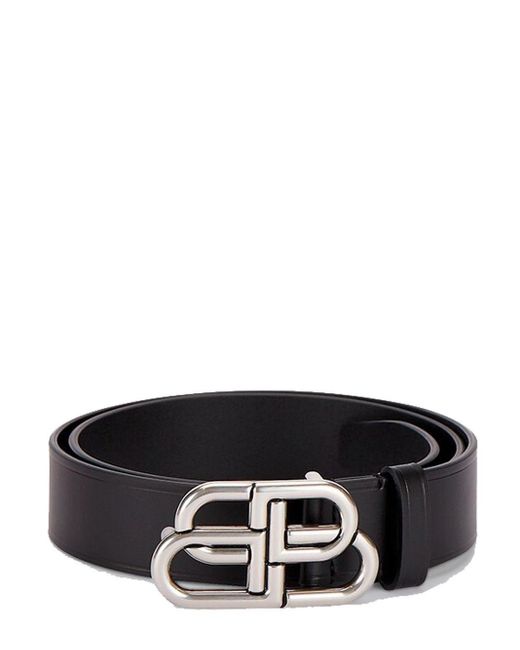 Balenciaga Black Bb Belt for Men Lyst