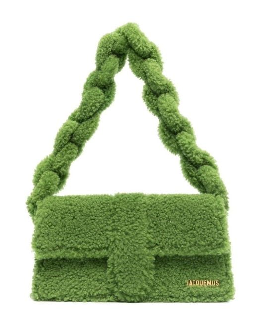 Jacquemus Le Bambidou Green Shearling Shoulder Bag Lyst