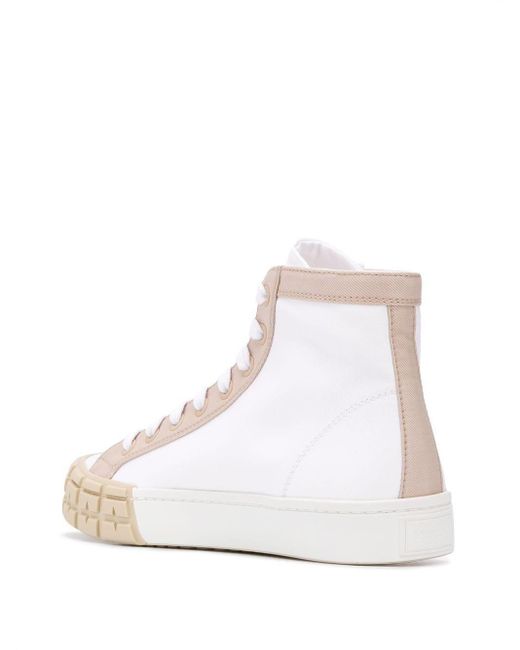 prada high top sneakers white
