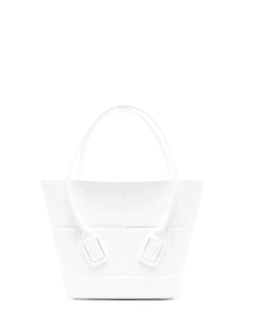 Bottega Veneta White Arco Small Tote Bag | Lyst Australia