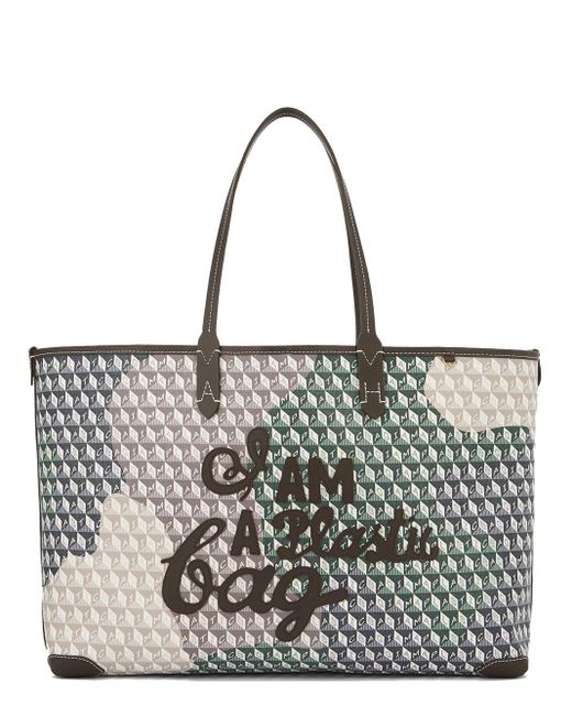 Anya Hindmarch I Am A Plastic Bag Tote Camouflage in Green Lyst