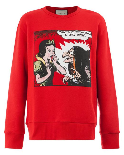 Gucci Snow White And Witch Jumper in Red for Men | Lyst