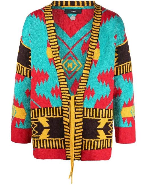 mens graphic cardigan