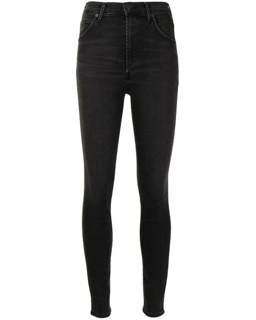 Citizens of Humanity Denim Black Chrissy Skinny Jeans | Lyst