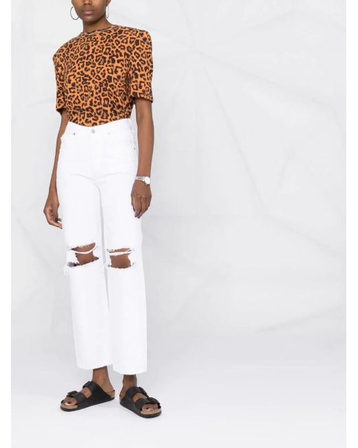 White Ellee Straight Leg Jeans | Lyst