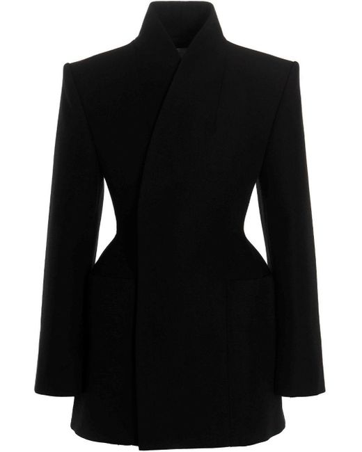 Balenciaga Minimal Hourglass Jacket in Nero (Black) | Lyst
