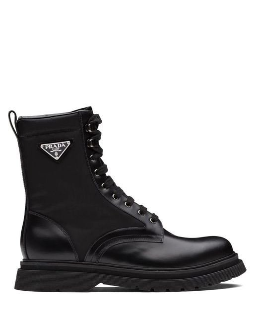 Prada Leather Ankle-length Hiking-style Boots in Black for Men - Save 58% -  Lyst