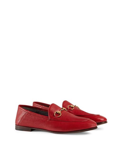 red gucci loafers