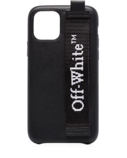 Off White C O Virgil Abloh Industrial Strap Iphone 11 Pro Phone Case In Black White Black Save 77 Lyst
