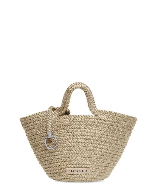 Balenciaga Small Basket Bag With Beige Cord Shoulder Strap in
