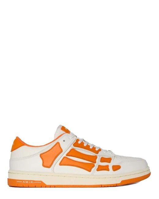 Amiri Skel White And Orange Low Top Sneakers for Men | Lyst Australia