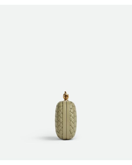 Bottega Veneta Light Green Intrecciato Satin Knot Clutch Bottega