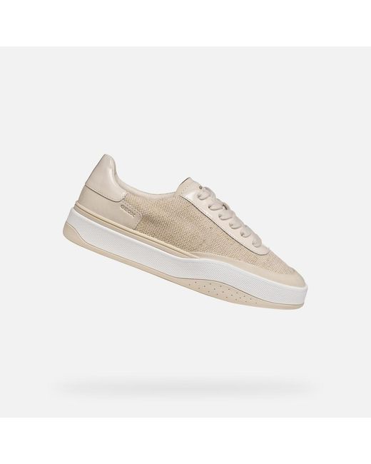 Geox White Dynamia Light Taupe/Light
