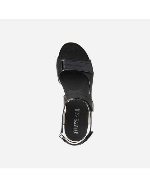 Geox Black Vega Sandal