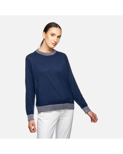 Geox Blue Bekleidung Knit Dame
