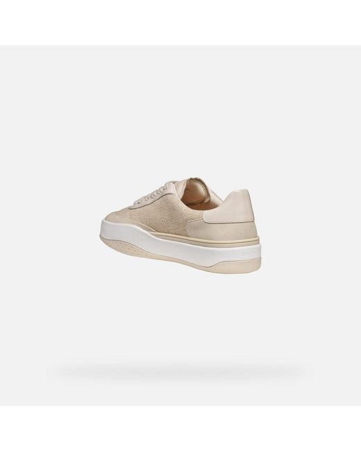 Geox White Dynamia Light Taupe/Light