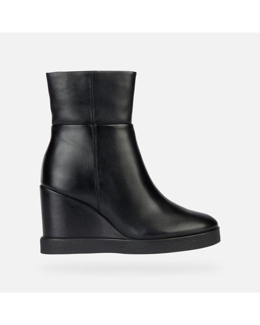 Geox Black Wedges