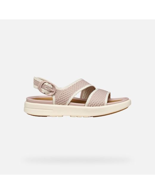 Geox White Climasandal Sprt Rose/Papyrus