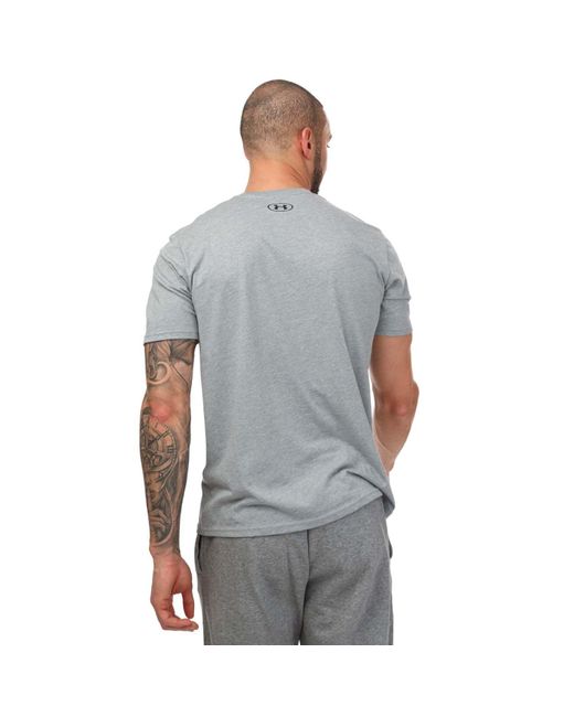 Under Armour Gray Sportsstyle Left Chest Short Sleeve T-shirt for men