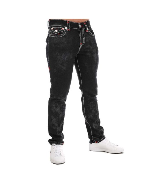 True Religion Black Rocco Super T Flap Jeans for men