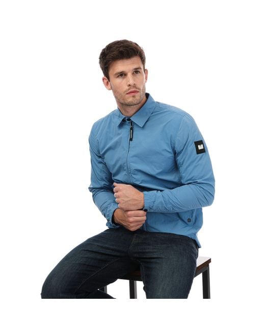 Weekend Offender Blue Granville Overshirt for men