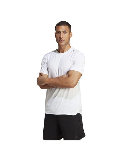 Adidas White Designed For Training Heat.rdy T-shirt for men