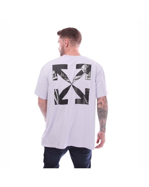 Off-White c/o Virgil Abloh Purple Caravaggio Arrow Over T-shirt for men