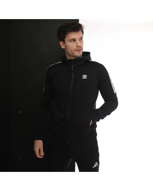 Adidas Originals Black Originals Edge Full-Zip Hoodie for men