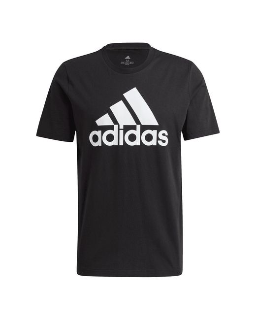 Adidas Black Essentials Big Logo T-Shirt for men