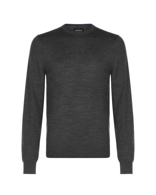 Howick Gray Merino Crewneck Sweatshirt for men