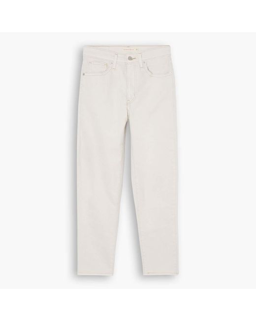 Levi's White High Waisted Mom Jeans