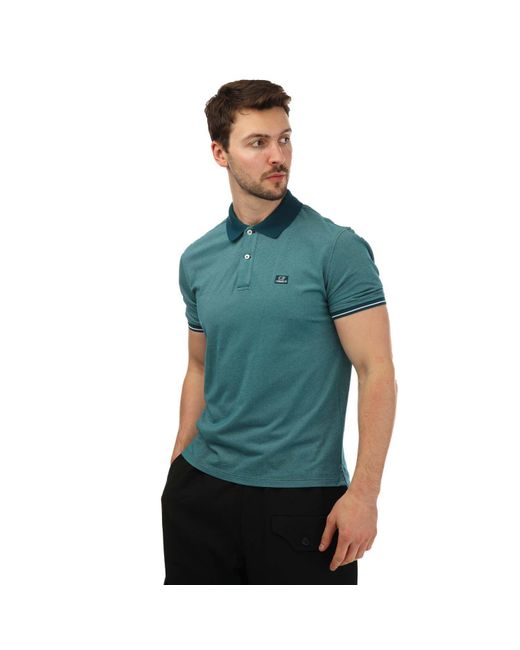 C P Company Green Tacting Piquet Polo Shirt for men