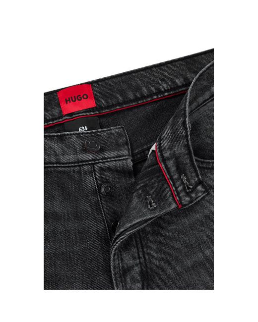 Boss Gray Tapered-fit Jeans for men