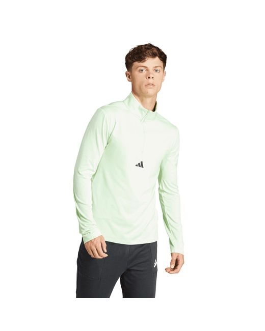 adidas Workout Quarter-Zip Top in Green for Men | Lyst UK