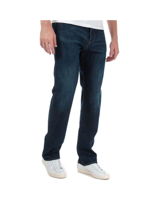 Emporio Armani Blue Emporio J21 Regular Fit Jeans for men